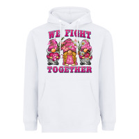 White we fight together breast cancer gnome Heavyweight Hoodie - BarkalooDesign