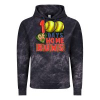Cloud Black 100 days of home runs softball Vintage Hoodie - CowGirlArtShop