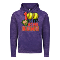 Cloud Purple 100 days of home runs softball Vintage Hoodie - CowGirlArtShop