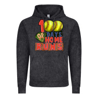 Vintage Black 100 days of home runs softball Vintage Hoodie - CowGirlArtShop