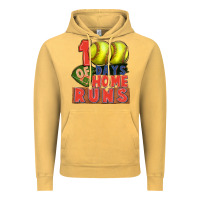 Vintage Mustard 100 days of home runs softball Vintage Hoodie - CowGirlArtShop