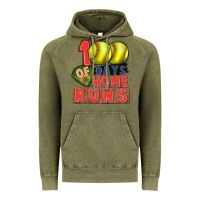 Vintage Olive 100 days of home runs softball Vintage Hoodie - CowGirlArtShop