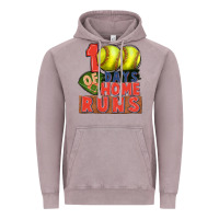 Vintage Zinc 100 days of home runs softball Vintage Hoodie - CowGirlArtShop