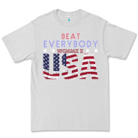 Dove Grey Usa Beat Everybody Premium Tee - Bettercallsaul