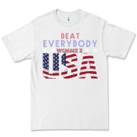 White Usa Beat Everybody Premium Tee - Bettercallsaul
