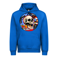 Cobalt police skull and police equipment Urban Hoodie - AdoDesignShop