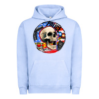 Pigment Grape Ice police skull and police equipment Urban Hoodie - AdoDesignShop