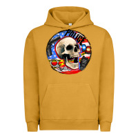 Pigment Peanut Butter police skull and police equipment Urban Hoodie - AdoDesignShop