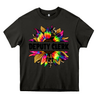 Asphalt deputy clerk tie dye sunflower Heavy Core Tee - Jasminsmagicworld