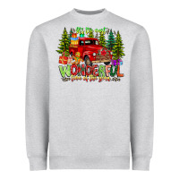 Heather Grey it's The Most Wonderful Time of the year Heavyweight Sweatshirt - CowhideDigitalArt