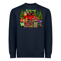 Navy it's The Most Wonderful Time of the year Heavyweight Sweatshirt - CowhideDigitalArt