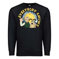 Black everybody knows the moons made of cheese! Premium Sweatshirt - trangStudio