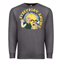 Charcoal Heather everybody knows the moons made of cheese! Premium Sweatshirt - trangStudio