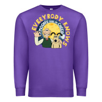Purple everybody knows the moons made of cheese! Premium Sweatshirt - trangStudio