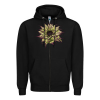 Black sun   fill purple sunflower Zipper Hoodie - LillyAllenDesigns