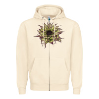 Sandshell sun   fill purple sunflower Zipper Hoodie - LillyAllenDesigns
