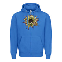 True Royal sun   fill purple sunflower Zipper Hoodie - LillyAllenDesigns