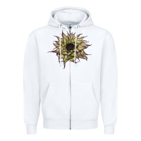 White sun   fill purple sunflower Zipper Hoodie - LillyAllenDesigns