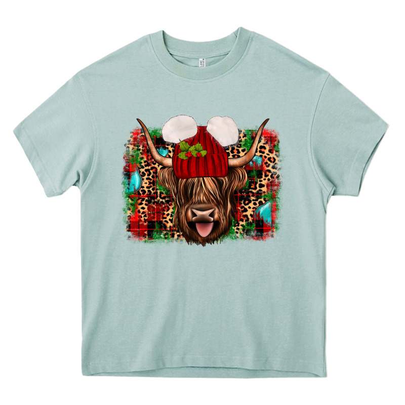 Highland Cow Christmas Heavy Core Tee by JahusDesignShop | Teevron