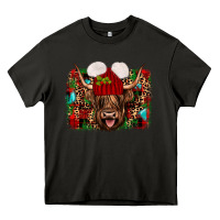Asphalt highland cow christmas Heavy Core Tee - JahusDesignShop