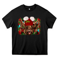 Black highland cow christmas Heavy Core Tee - JahusDesignShop