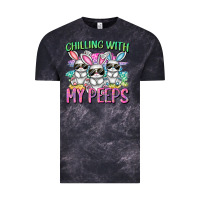 Cloud Black chilling with my peeps easter bunnies cowgirl cowg Vintage Tee - CowGirlArtShop