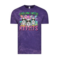 Cloud Purple chilling with my peeps easter bunnies cowgirl cowg Vintage Tee - CowGirlArtShop