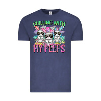 Vintage Denim chilling with my peeps easter bunnies cowgirl cowg Vintage Tee - CowGirlArtShop
