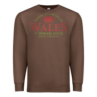 Chestnut Rugby Welsh Gift Red Dragon Flag of Wales Premium Sweatshirt - trangStudio