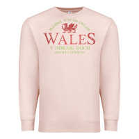 Pale Pink Rugby Welsh Gift Red Dragon Flag of Wales Premium Sweatshirt - trangStudio