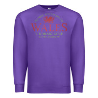Purple Rugby Welsh Gift Red Dragon Flag of Wales Premium Sweatshirt - trangStudio