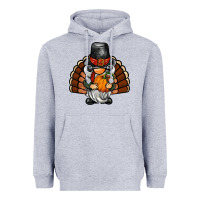 Heather Grey thanksgiving turkey gnome Heavyweight Hoodie - BarkalooDesign