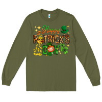 Army Green Happy St. Patrick's Day Long Sleeve Tee - HowdyJamesFarm