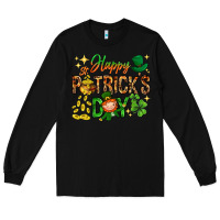 Black Happy St. Patrick's Day Long Sleeve Tee - HowdyJamesFarm