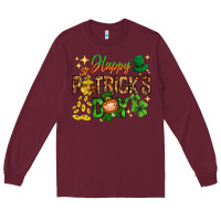 Burgundy Happy St. Patrick's Day Long Sleeve Tee - HowdyJamesFarm