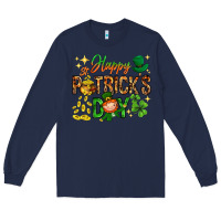 Navy Happy St. Patrick's Day Long Sleeve Tee - HowdyJamesFarm