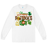 White Happy St. Patrick's Day Long Sleeve Tee - HowdyJamesFarm