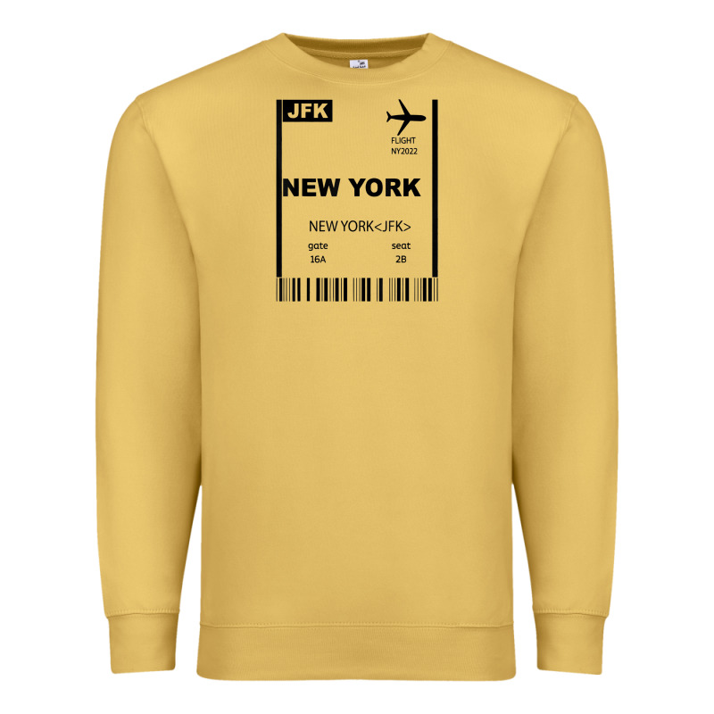 New York City City Nyc America Fly Travel Premium Sweatshirt by trangStudio | Teevron