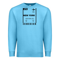Ocean Blue new york city city nyc america fly travel Premium Sweatshirt - trangStudio