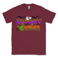 Burgundy Spooky vibes Classic Tee - NancyCooperArtShop