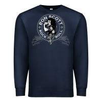 Navy Bon Scott Rock n' Roll Lion Shield Premium Sweatshirt - trangStudio