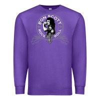 Purple Bon Scott Rock n' Roll Lion Shield Premium Sweatshirt - trangStudio
