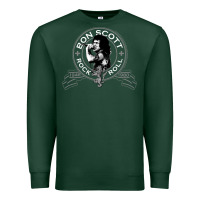 Sports Green Bon Scott Rock n' Roll Lion Shield Premium Sweatshirt - trangStudio