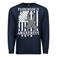 Navy Parkinson's Disease Awareness T  Gift for PD Patients Premium Sweatshirt - trangStudio