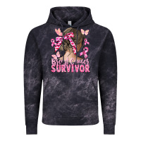 Cloud Black breast cancer survivor messy bun Vintage Hoodie - CowGirlArtShop