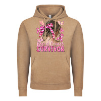 Vintage Coffee breast cancer survivor messy bun Vintage Hoodie - CowGirlArtShop