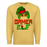 Antique Gold Christmas gamer elf Premium Sweatshirt - BarkalooDesign