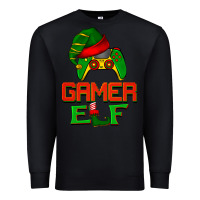Black Christmas gamer elf Premium Sweatshirt - BarkalooDesign