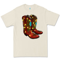 Bone Western Christmas Boots Premium Tee - RanaPortraitStore