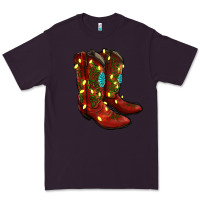 Plum Western Christmas Boots Premium Tee - RanaPortraitStore